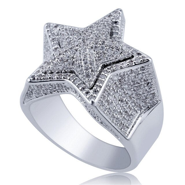 Bague CHEVALIERE BLING STAR